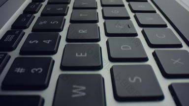 键盘移动<strong>PC电脑</strong>多莉拍摄灰色移动<strong>PC</strong>黑色的键